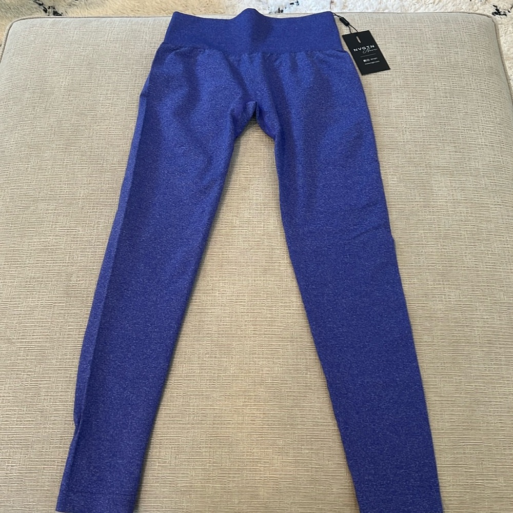 NVGTN Electric Blue NV Seamless Leggings, Size Small - Picture 2 of 4